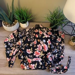 Black Floral Romper
